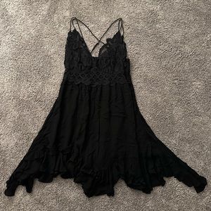 Free People Adella Slip Dress - black - size L